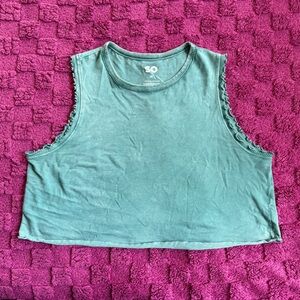 So Light Green Crop Tank Top Juniors Medium